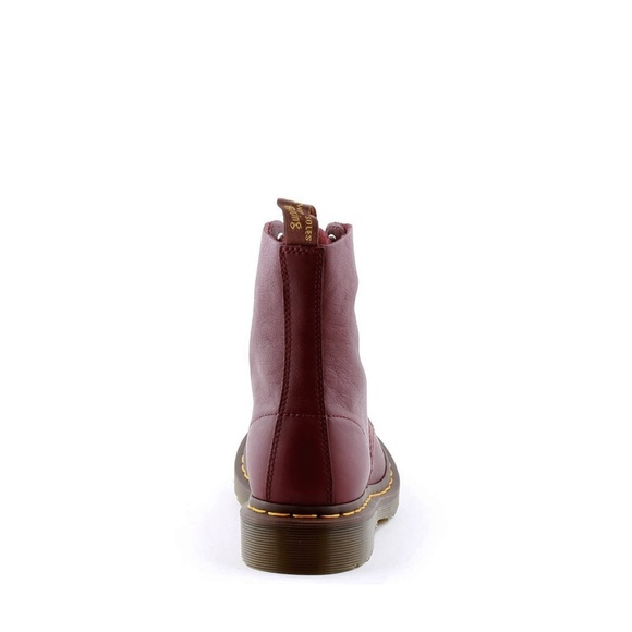 Dr. Martens Burgundy Combat Boots 1460 Pascal Virginia - Picture 2 of 6
